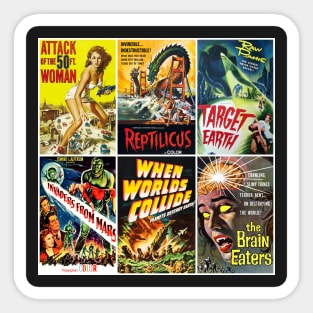 50s Sci-Fi Poster Collection Sticker